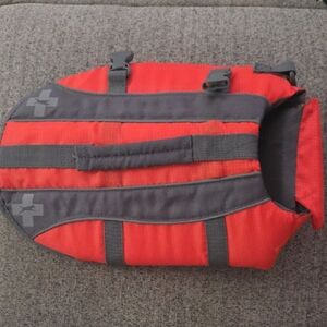 PetSmart Orange and Gray Dog Life Vest